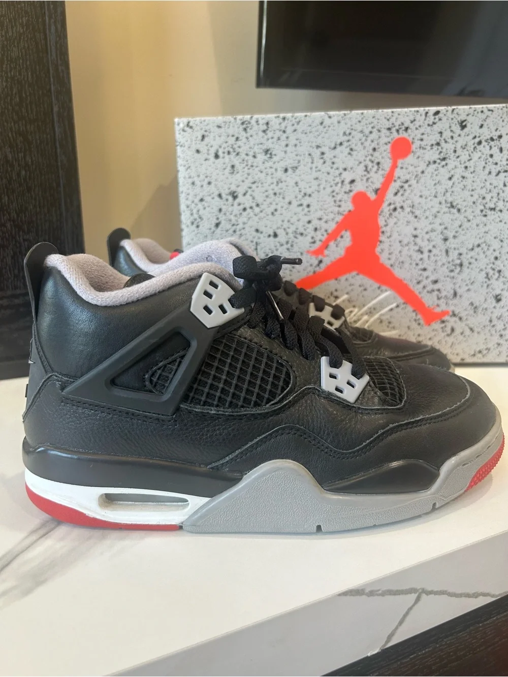Air Jordan 4 Retro GS Bred Reimagined Size 5Y w/ Box